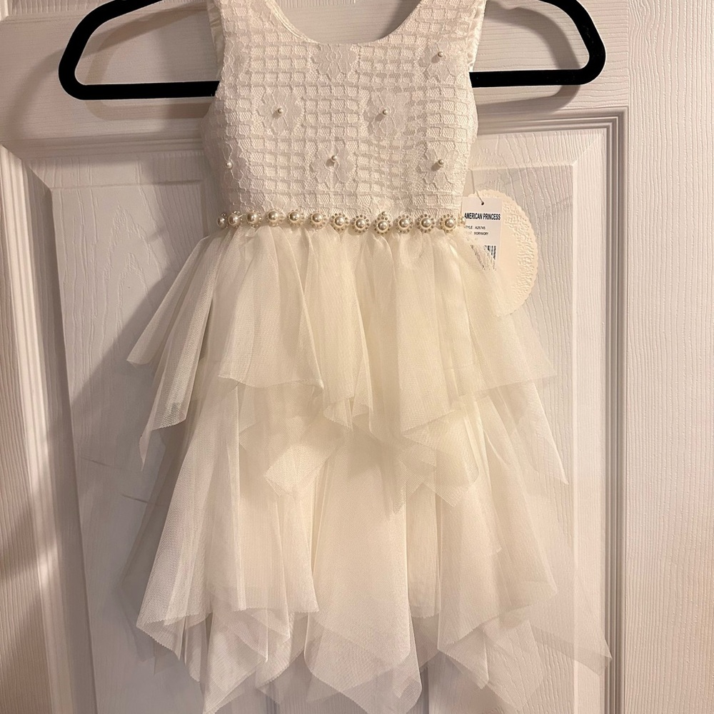 American Princess Ivory Dress with Lace Details
